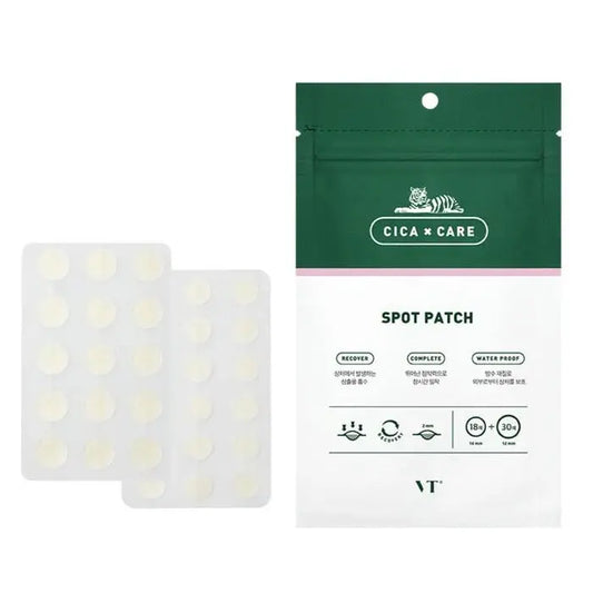 VT – Cica Acne Spot Patch - 48 patchs de tailles variées (10 mm et 12 mm) Beautyseoul
